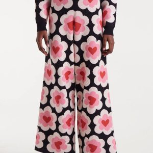 Pink Petal Knit Pants *S-L*